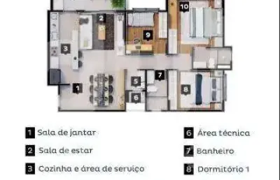 Apartamento com 3 quartos à venda na avenida rotary, 201, vila brandina, campinas, 91 m2 por r$ 1.600.000