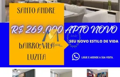 Apartamento com 2 quartos à venda na rua orange, vila luzita, santo andré, 39 m2 por r$ 269.000