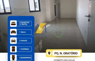 Linda cobertura com 100m² 2 vagas para venda em santo andré