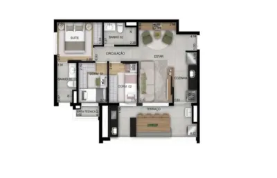 Apartamento com 3 quartos à venda na rua jaguariaiva, 20, vila guilhermina, são paulo, 69 m2 por r$ 808.000