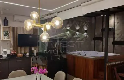 Ubatuba, centro da cidade - linda cobertura com ótimo mobiliário planejado, 02 dorms sendo 01 suítes, lazer e 02 vagas