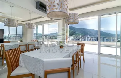A maior e bela cobertura de ubatuba - centro - cobertura, 04 amplas suítes, 06 vagas para auto, 439 m2 de área útil, amplo lazer.
