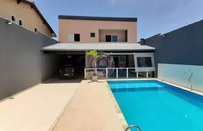 Sobrado com 5 quartos, balneário jequitibá, itanhaém - r$ 870 mil, cod: 329-6