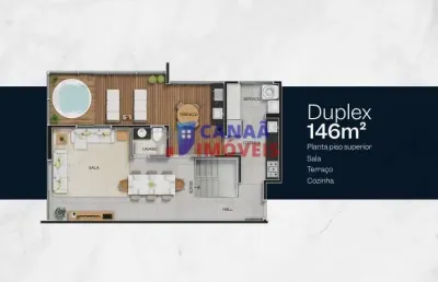 Cobertura duplex 3 suítes 146m² belvedere towers - próximo ao praia clube