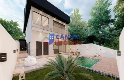 Casa sobrado, condomínio terras alpha - em construção
