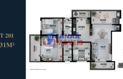 Apartamento com 3 quartos à venda no Santa Mônica, Uberlândia 