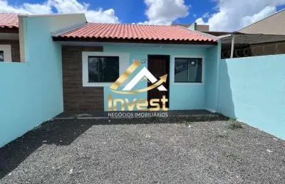 Casa 2 quartos com amplo terreno na frente e fundos