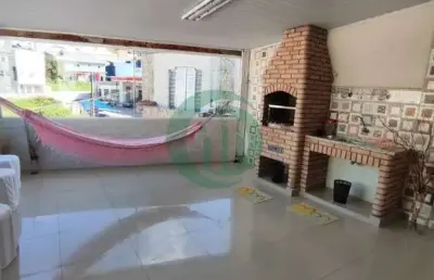 Sobrado com salão comercial á venda na vila guarani, em santo andré.