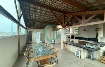 Cobertura mobiliada á venda na vila alzira, em santo andré.