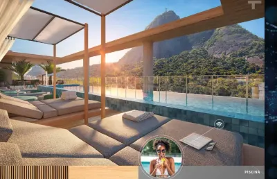 Studio 1 quarto com vista cristo redentor ou pão de açucar.