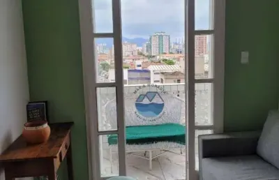 Apartamento com 1 dormitório à venda, 47 m² por r$ 365.000,00 - embaré - santos/sp