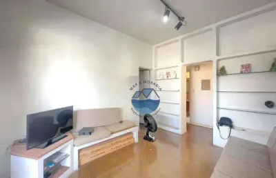 Apartamento com 2 dormitórios à venda, 60 m² por r$ 405.000,00 - embaré - santos/sp