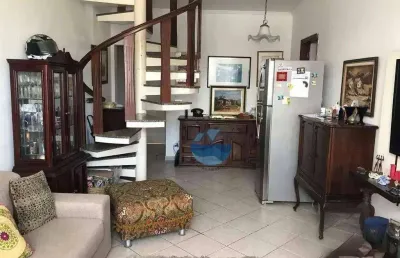 Cobertura com 3 dormitórios à venda, 215 m² por r$ 800.000,00 - boqueirão - santos/sp