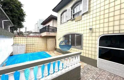 Casa estilo sobrado à venda com 3 quartos, 160m² - bairro aparecida, santos