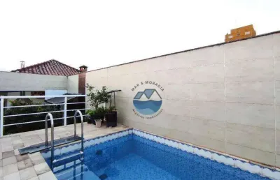 Linda casa triplex à venda - 3 quartos, 2 suítes - embaré, santos