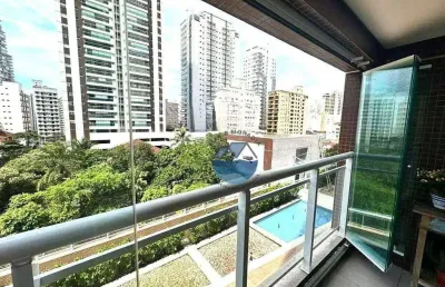 Apartamento à venda, 2 quadras da praia, 3 quartos com sacada - pompéia em santos
