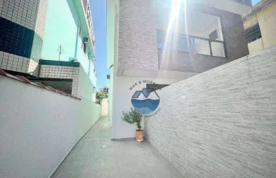 Casa estilo sobrado 2 quartos, 2 suítes - aparecida em santos