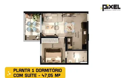 Apartamento com 1 dormitório à venda, 47 m² por r$ 344.000,00 - vila monte alegre - ribeirão preto/sp