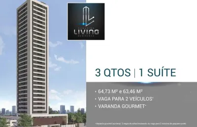 Apartamento 03 quartos, suíte, nascente em boa viagem