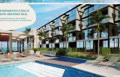 Flats 1 quarto à beira-mar de muro alto com financiamento de até 90% .