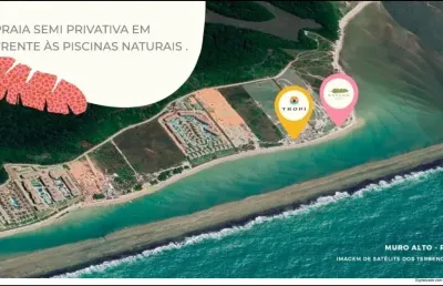 Últimas unidades flats 3quartos na beira-mar de muro alto
