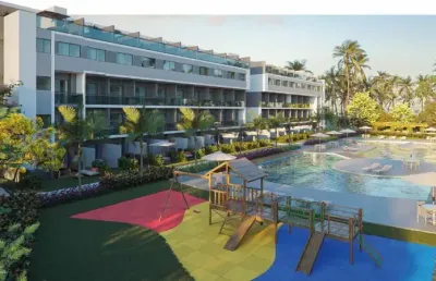 Praia dos carneiros - apartamento para venda com 72m², 2 quartos e 1 vaga