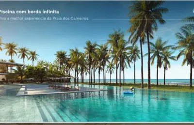 Oportunidade única de adquirir seu flat 4quartos na beira-mar de carneiros
