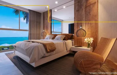 Apartamento para investir, frente mar, pé na areia em serrambi