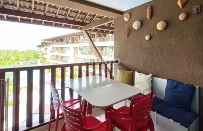 Excelente apartamento duplex mobiliado localizado na praia do cupe próximo à porto de galinhas, com 67,09m² de área útil