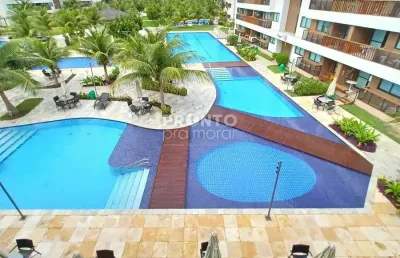 Excelente apartamento duplex mobiliado localizado na praia do cupe próximo à porto de galinhas, com 67,09m² de área útil.