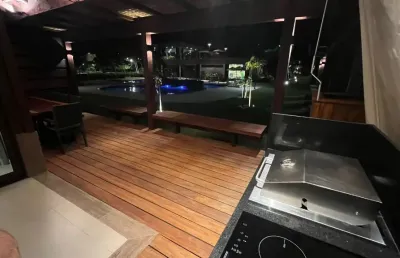 Apt º 02 quartos, terréo,84m² beira mar  carneiros, mobiliado