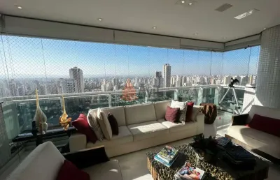 Apartamento mobiliado 335m² 4 suítes, 4 vagas para locação no anália franco