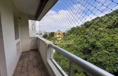 Apartamento com varanda e vista para o mar no guarujá priaia pitangueiras