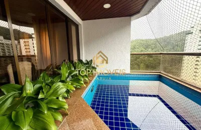 Apartamento com piscina e varanda gourmet na praia de pitangueiras guarujá