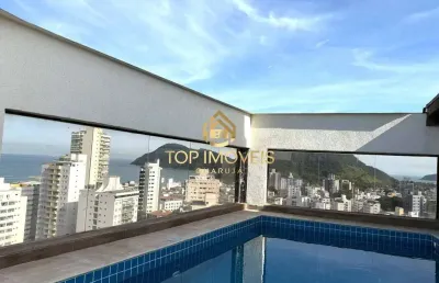 Cobertura reformada com vista para o mar à uma quadra da praia das astúrias