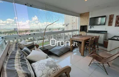 Apartamento equipado e mobiliado com 3 dormitórios à venda, 150 m² por r$ 1.400.000 - jardim goiás - goiânia/go