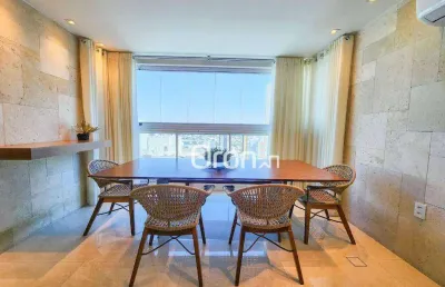 Apartamento equipado e mobiliado com 3 dormitórios à venda, 106 m² por r$ 974.000 - setor bueno - goiânia/go