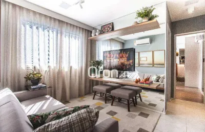 Flat com 1 dormitório à venda, 83 m² por r$ 296.000,00 - chácaras dona gê - goiânia/go