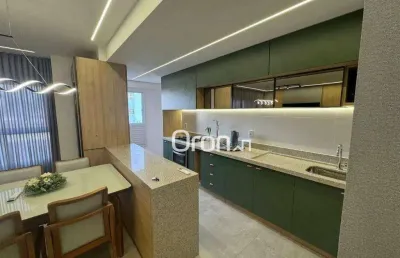 Apartamento mobiliado com 3 dormitórios à venda, 115 m² por r$ 1.250.000 - setor marista - goiânia/go