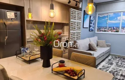 Flat à venda, 33 m² por r$ 239.000,00 - condomínio cidade empresarial - aparecida de goiânia/go
