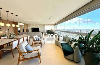 Apartamento com 3 dormitórios à venda, 218 m² por r$ 2.750.000,00 - setor marista - goiânia/go