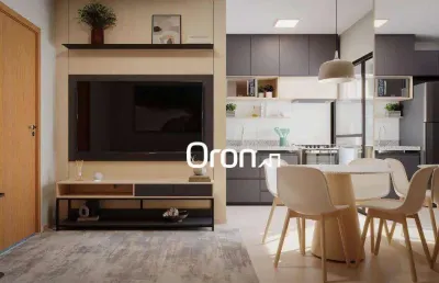 Apartamento com 2 dormitórios à venda, 44 m² por r$ 255.000,00 - chácaras mansões rosas de ouro - goiânia/go