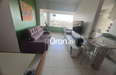 Apartamento mobiliado com 2 dormitórios à venda, 63 m² por r$ 405.000 - parque amazônia - goiânia/go