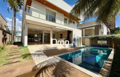 Sobrado com 4 dormitórios à venda por r$ 4.200.000,00 - alphaville flamboyant residencial araguaia - goiânia/go