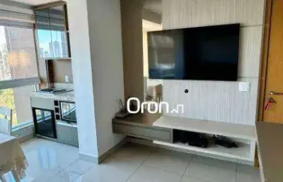 Flat mobiliado com 1 dormitório à venda, 44 m² por r$ 630.000 - setor bueno - goiânia/go