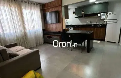 Apartamento mobiliado com 2 dormitórios à venda, 76 m² por r$ 474.000 - leste universitário - goiânia/go