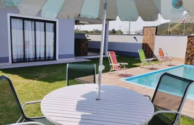Ocean vende:itaipuaçu, condomínio, casa, 3 quartos sendo 1 suíte, piscina, área gourmet, mobilhada.