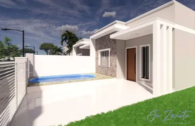 Casa com piscina  pontal do paraná santa terezinha r$ 330.000,00