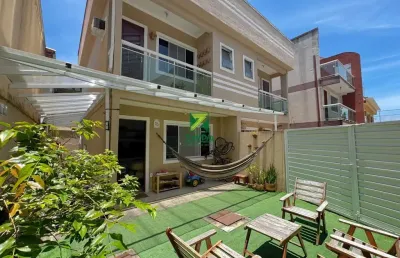 Casa à venda em rio das ostras-rj, 2 quartos, 2 suítes, sala, 3 banheiros, vaga de garagem, 1,00 m² na cidade beira mar.