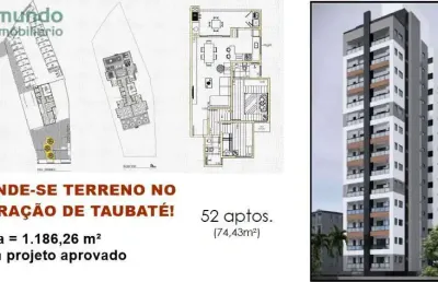 Terreno à venda na Rua Voluntário Penna Ramos, 268, Centro, Taubaté
